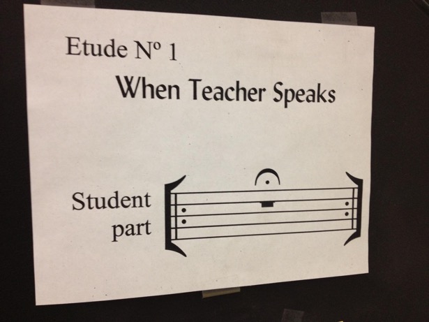 Etude 1 when teacher speak